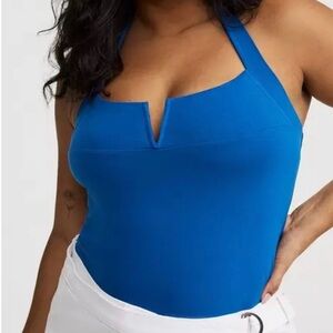 Torrid Foxy square neck halter top vibrant blue
